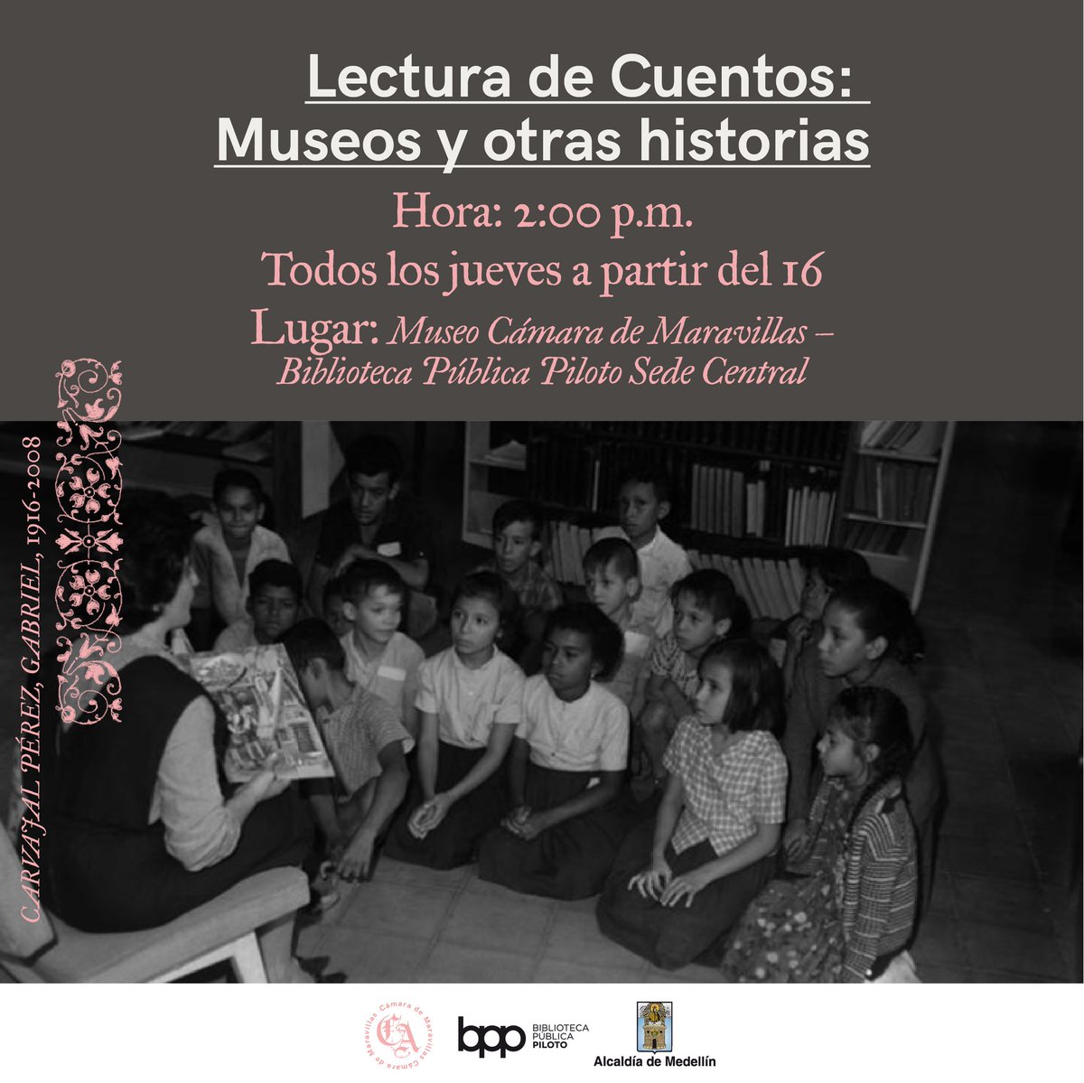 Cuentos, historias y memorias en el Museo Cámara de Maravillas de la #BPPiloto ¡Te esperamos todos los jueves a partir del 16 de enero! 😮📖🙌