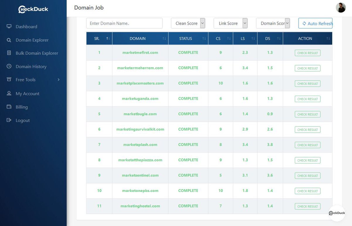 theCheckDuck's tweet photo. We got a small Feature Request to add Clean Score, Link Score & Domain Score in Domain History which can make users convenient to filter out domains
To make it more convenient we did some tweaks in our Domain History & in Bulk Domain Explorer
#seo #seotools #checkduck https://t.co/iDgd40oZMF