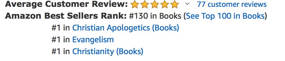 gregkoukl's tweet photo. OMGoodnes! Tactics 2 hit 130 in total Amazon ranking last week. WooHoo! Thanks you so much to all my followers who grabbed the updated edition of Tactics and left great reviews. You’re the best! https://t.co/WgrYHfrTFi