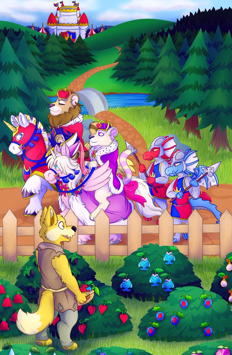VirtualPetParty's tweet photo. I'm proud to finally show off one of the pieces I worked very hard on for the @Neo_Adventures zine~

This one is for Meridell, an adventurous land full of royal riches and loyal knights!

🌈#Neopets #Neoart https://t.co/hmNnohLEf1