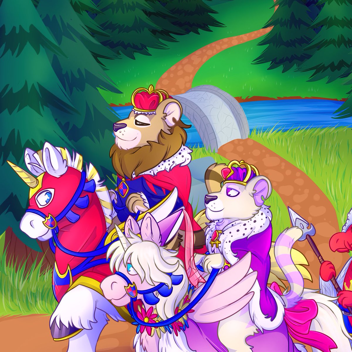 VirtualPetParty's tweet photo. I'm proud to finally show off one of the pieces I worked very hard on for the @Neo_Adventures zine~

This one is for Meridell, an adventurous land full of royal riches and loyal knights!

🌈#Neopets #Neoart https://t.co/hmNnohLEf1