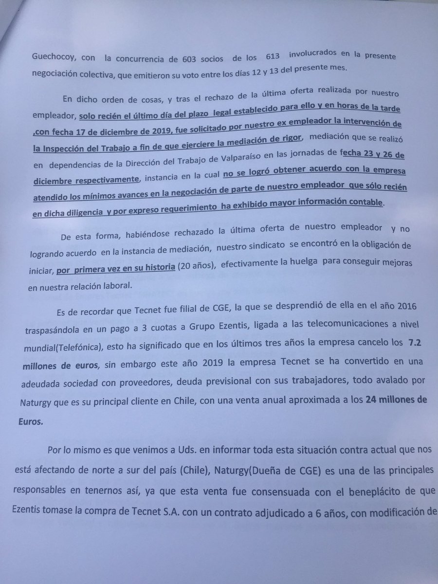daniel_nunez_a's tweet photo. 🔴Ésta es la carta que dejamos junto al sindicato #Tecnet en la #SEC de #LaSerena. Esperamos que la autoridad fiscalice y se haga justicia con los trabajadores. @EnergiaCoquimbo @MatiasVillaBott https://t.co/uFKJDUJr3c