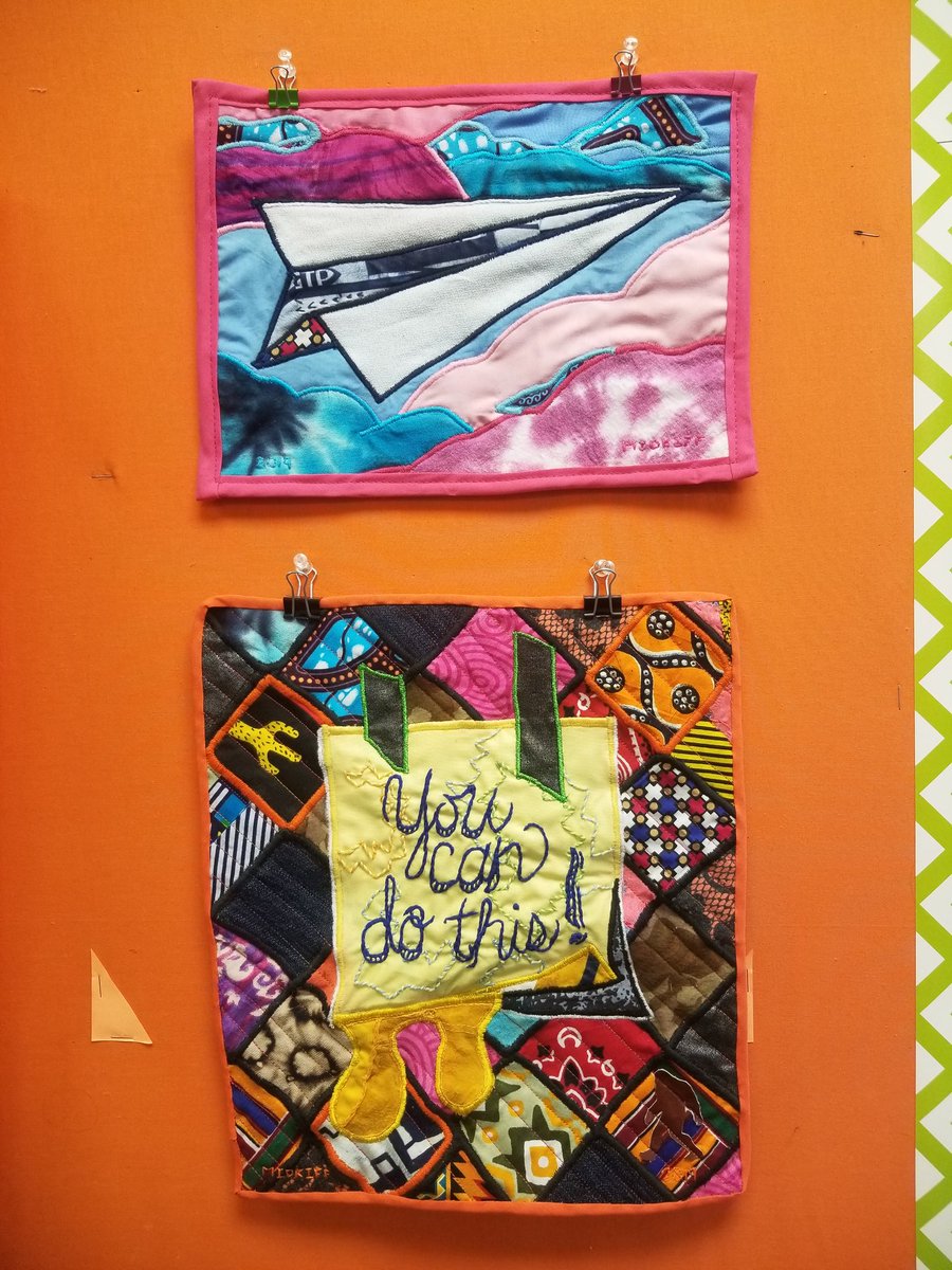 midkiffja's tweet photo. So, I am notorious for taking classes and not getting around to finishing the projects.  But, I did work over the last month in a half to finish these three projects from Arrowmont's Ben Venom's quilting class.  I wanted to help my students understand the importance of reusing... https://t.co/Z5tqwlEuqa