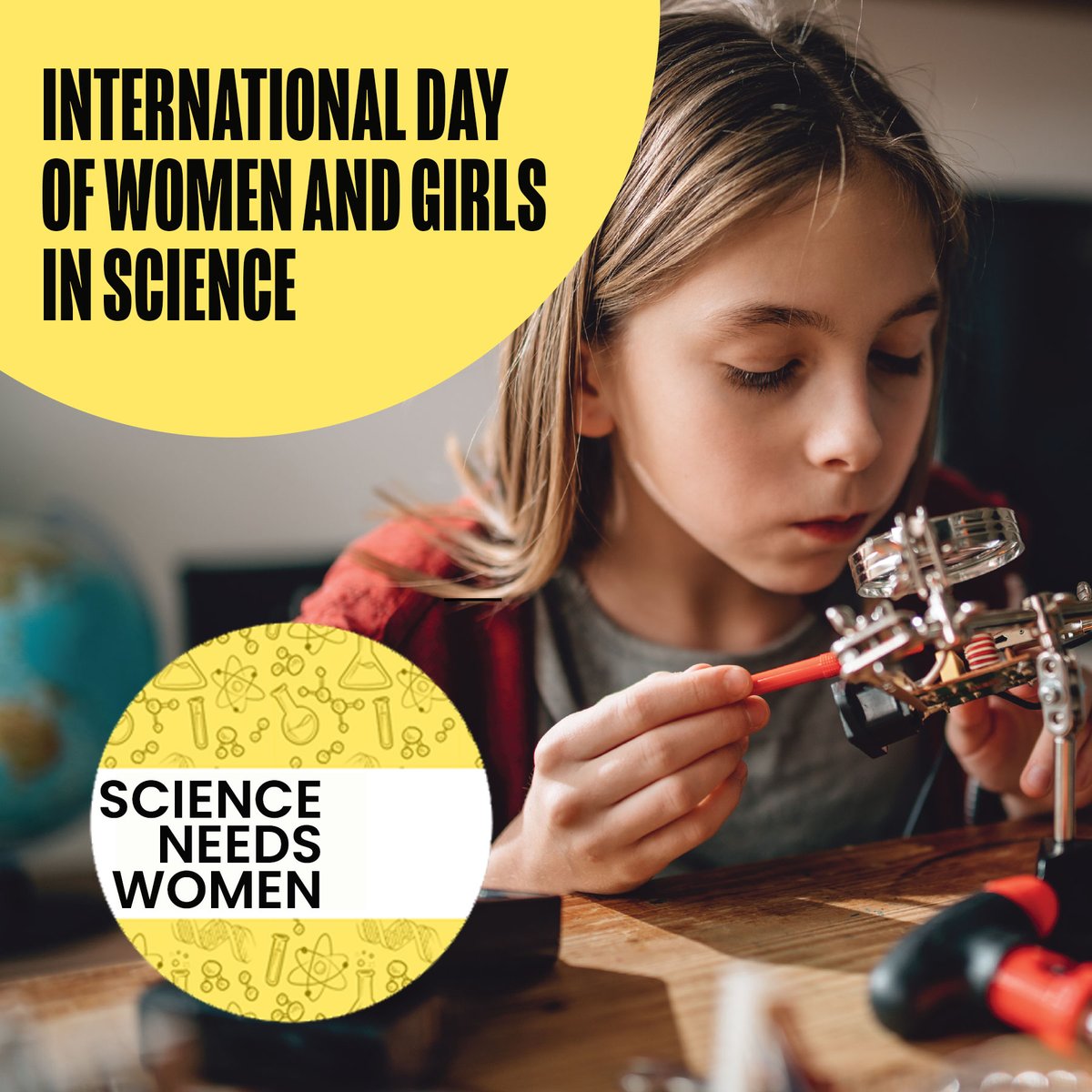 OntScienceCtr's tweet image. The world needs #science, and science needs #women. #Celebrate women and girls in science with us on Sunday Feb. 9!👩‍🔬For a full list of activities 👉bit.ly/2QtPsuv

#InternationalDayofWomenandGirlsinScience
#ScienceNeedsWomen #DiscoverON #ExploreON