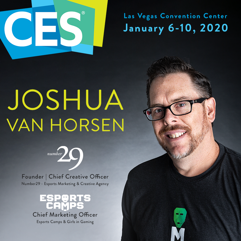 jvanhorsen's tweet photo. In Las Vegas for #CES2020 ? Let's connect! 

Are you interested in the #esports space, but not sure where to start, or just trying to understand it better, let's chat!

Even happy to share a little bit about what we're doing at @Number29GG Creative Agency &amp; @esportscampers https://t.co/e8bJoyCw5R