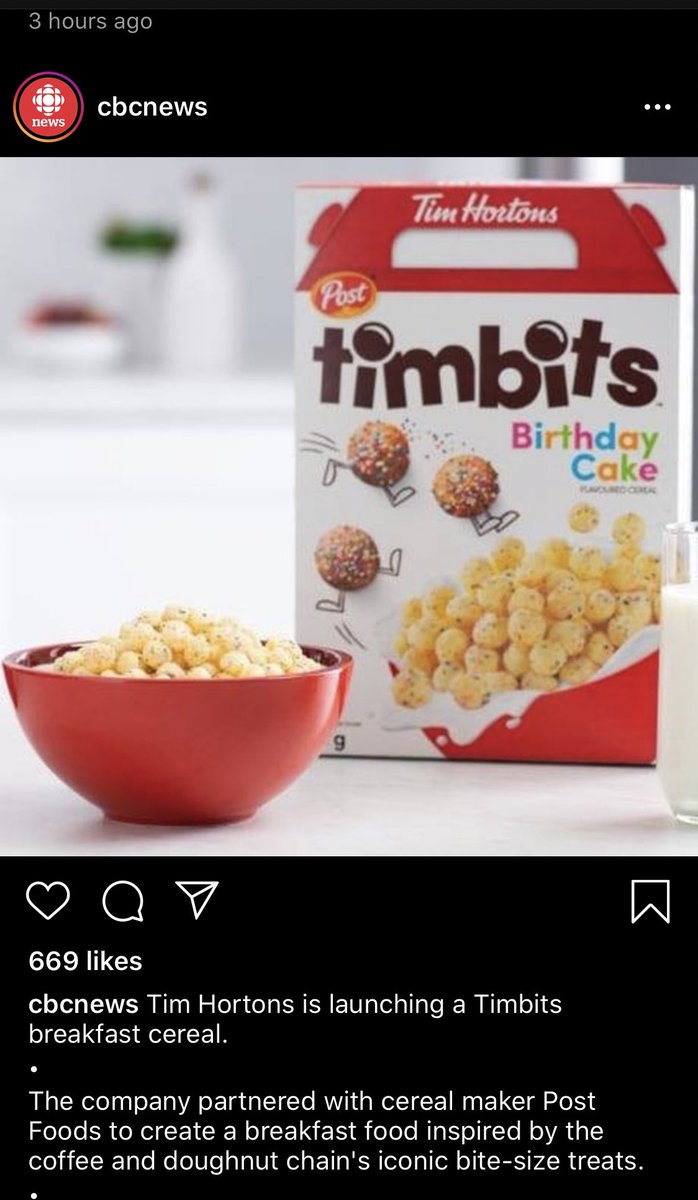 DrMarthaGulati's tweet photo. Something is so wrong with this but yet surprised it took so long.... oh @TimHortons why did you do this? Are your doughnuts not enough to weigh ๐จ๐ฆ down???? #timbitcereal @postcereals #whowillbuythis #howmuchsugar? https://t.co/udskcKOTck
