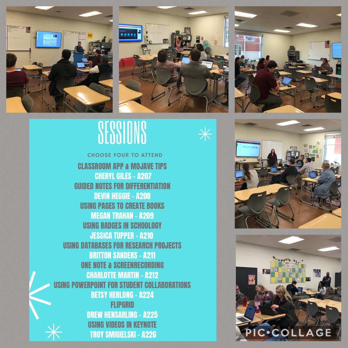 gilesc1's tweet photo. Thanks to our CHS Vanguard Team for leading Technology Roundtable Sessions today—and to our amazing teachers for attending!  #techtheville #FireWithinCHS https://t.co/C9IukZbjpQ