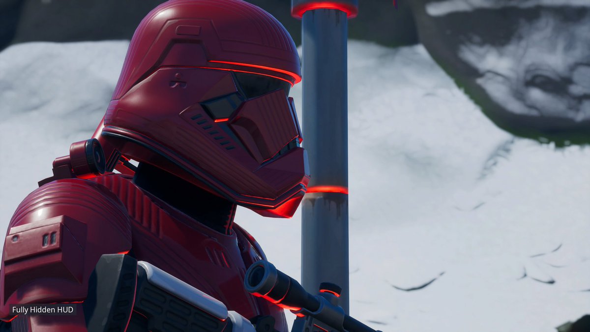 JoshGameSnaps's tweet photo. The Fortnite x Star Wars event may have ended a few weeks ago, but the continued inclusion of the Lightsabers and First Order blasters have been nothing but fun! Thought I’d spend my last night with them getting some screenshots. #VirtualPhotography https://t.co/RBXC5FuReh