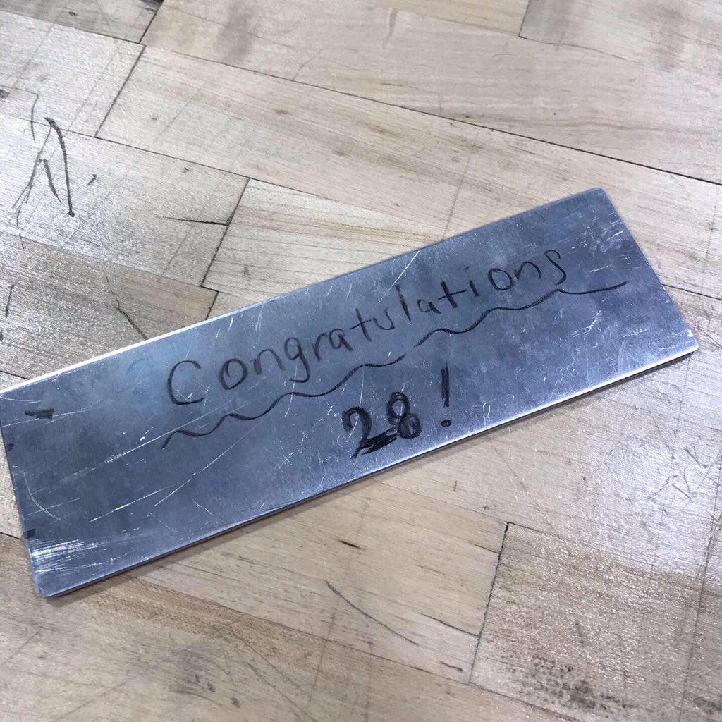 Today my awesome team presented me with a “plaque” to celebrate my 28th work anniversary (yep 28). I am lucky to work with with such smart, caring team at a job I love. <a href="/firstbuild/">FirstBuild</a> <a href="/GEAppliancesCo/">GE Appliances, a Haier company</a> #maker #engineer