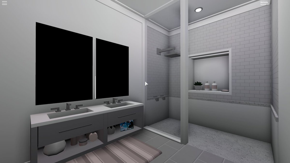 Small Modern Bathroom Ideas Bloxburg / Aesthetic Blush Modern Bathroom