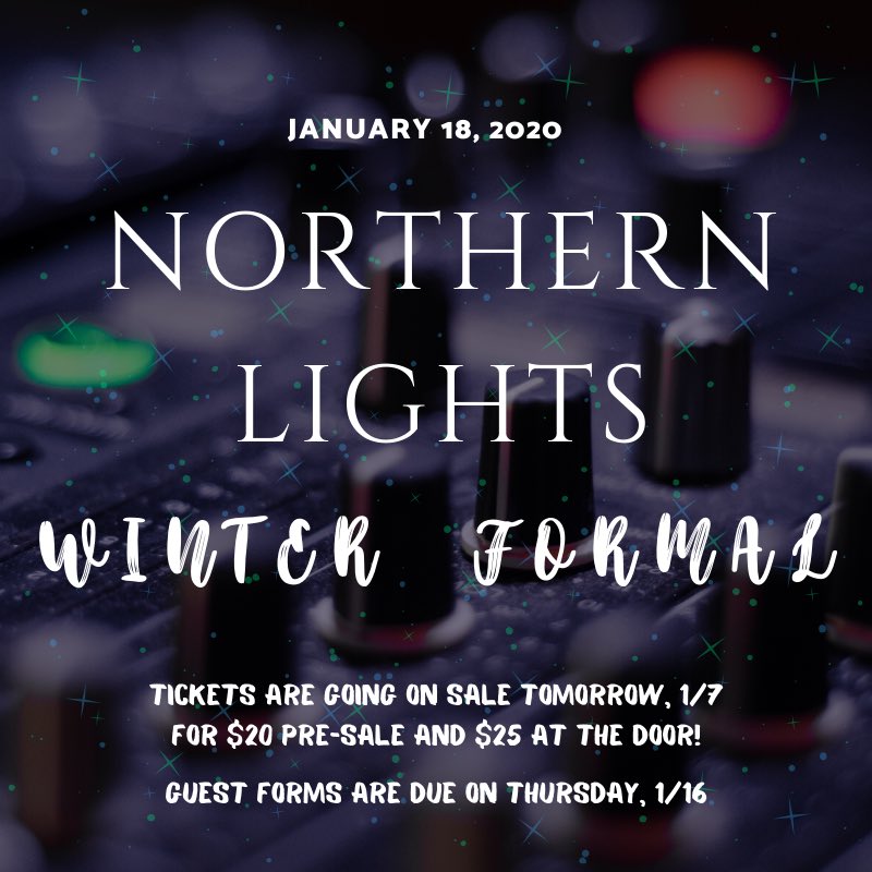 Tickets for Winter Formal are here! Be sure to buy them to get to enjoy a night under the stars! 🌌🌠
