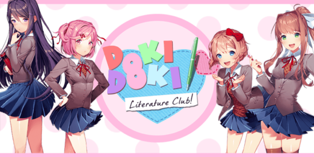 GooGameX's tweet photo. Doki Doki Literature Club will get new content this year - Check out all the details right here: https://t.co/BaTicvfs06 https://t.co/AQoIOKI3hr