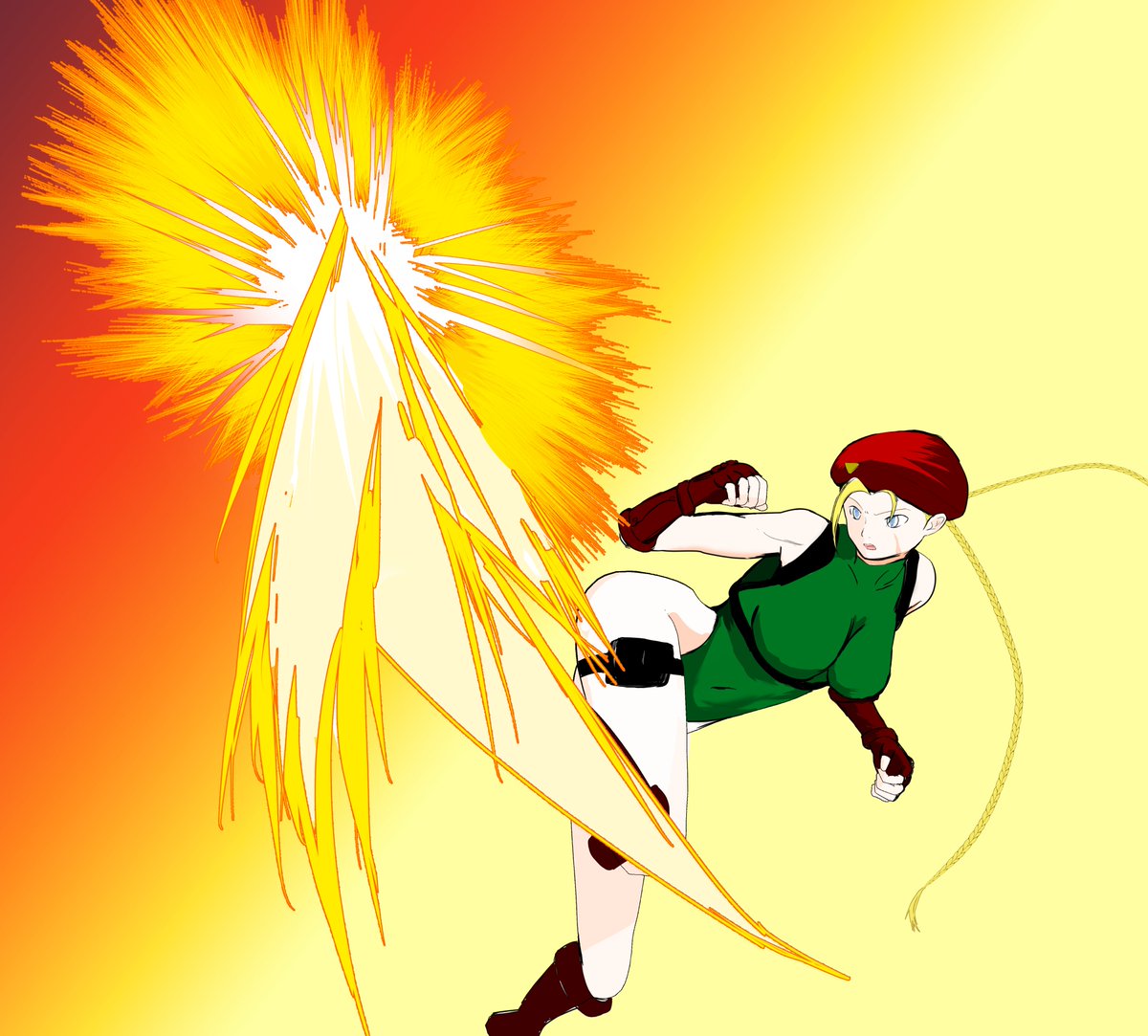 1月6日はキャミィの誕生日なんだってね ストvでつかってるキャラだから絵かいて ペコロボのイラスト