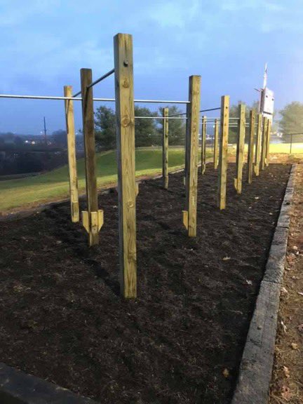 Bars are up, mulch is down, the cadets are getting ready to take on the ACFT this coming semester!