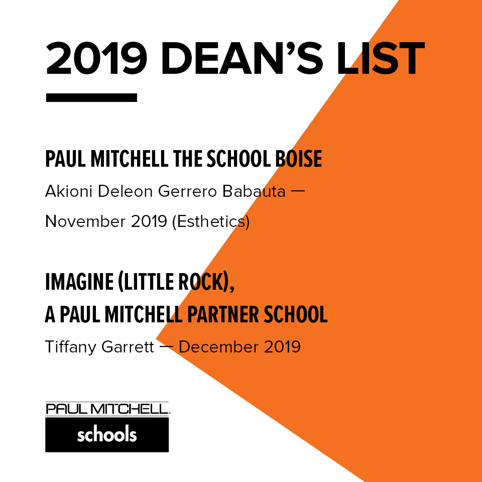 WinnClaybaugh's tweet photo. Congratulations to our newest #pmts Dean's List honorees! Well done, everyone! @PMTSBOISE @pmtsnorthhaven @paulmitchellLR @PMTSArkansas @PMTSTemecula https://t.co/vulue4EGvv