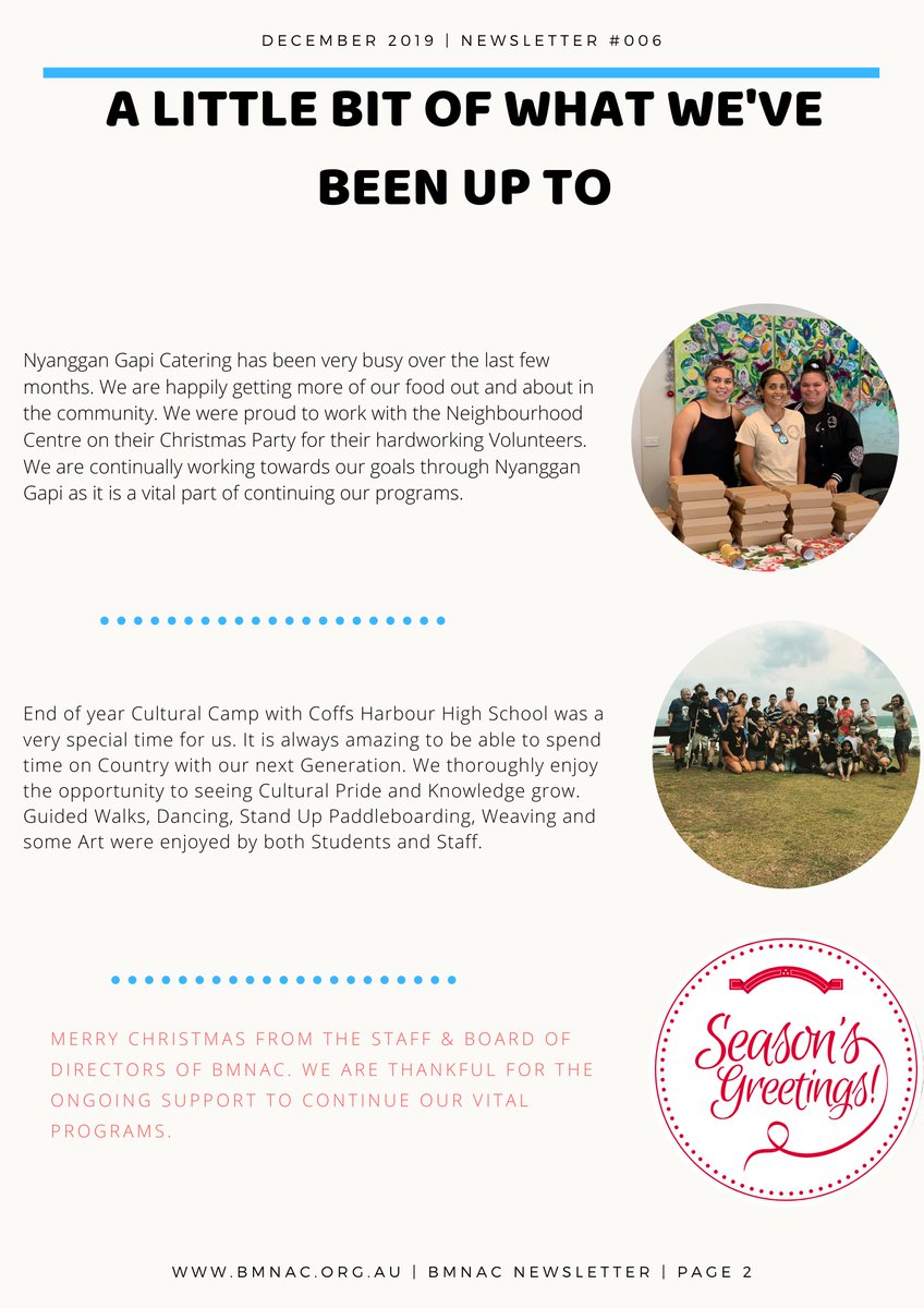 nyanggan's tweet photo. Better late than never- a few pages from our last Newsletter of 2019!
#bmnac #twopathstrong #coffscoast #GiinganCulturalExperience #nswtourism #RTA19 #qantastourismawards https://t.co/qKhoTC2FYJ