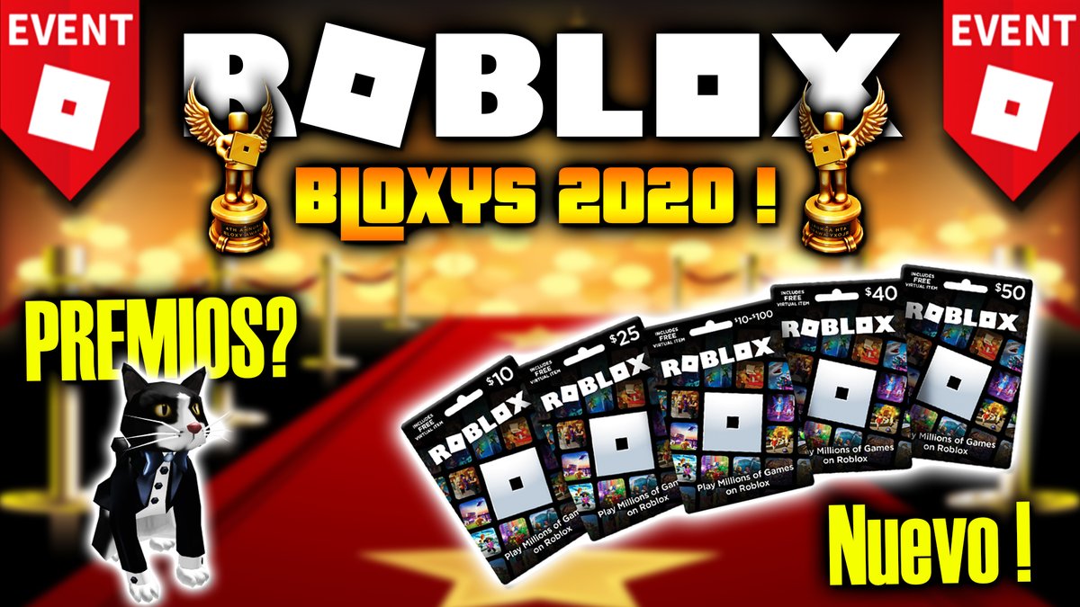 Raconidas Vampiro Pa Twitter Nuevo Evento Bloxy Awards 2020 Y Las Nuevas Tarjetas Gift Cards Con Robux Https T Co Rqdmkdu4k2 Https T Co Bjxfyjnm1n - eventos roblox 2020