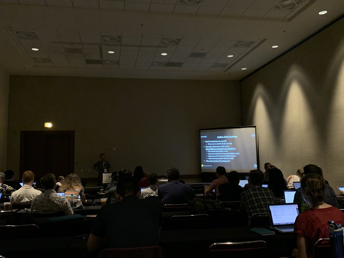 merrdiff's tweet image. The #astroML workshop is kicking off at #aas235 with @AstroBrigi @mjuric et al. Learn more here github.com/astroML/astroM…