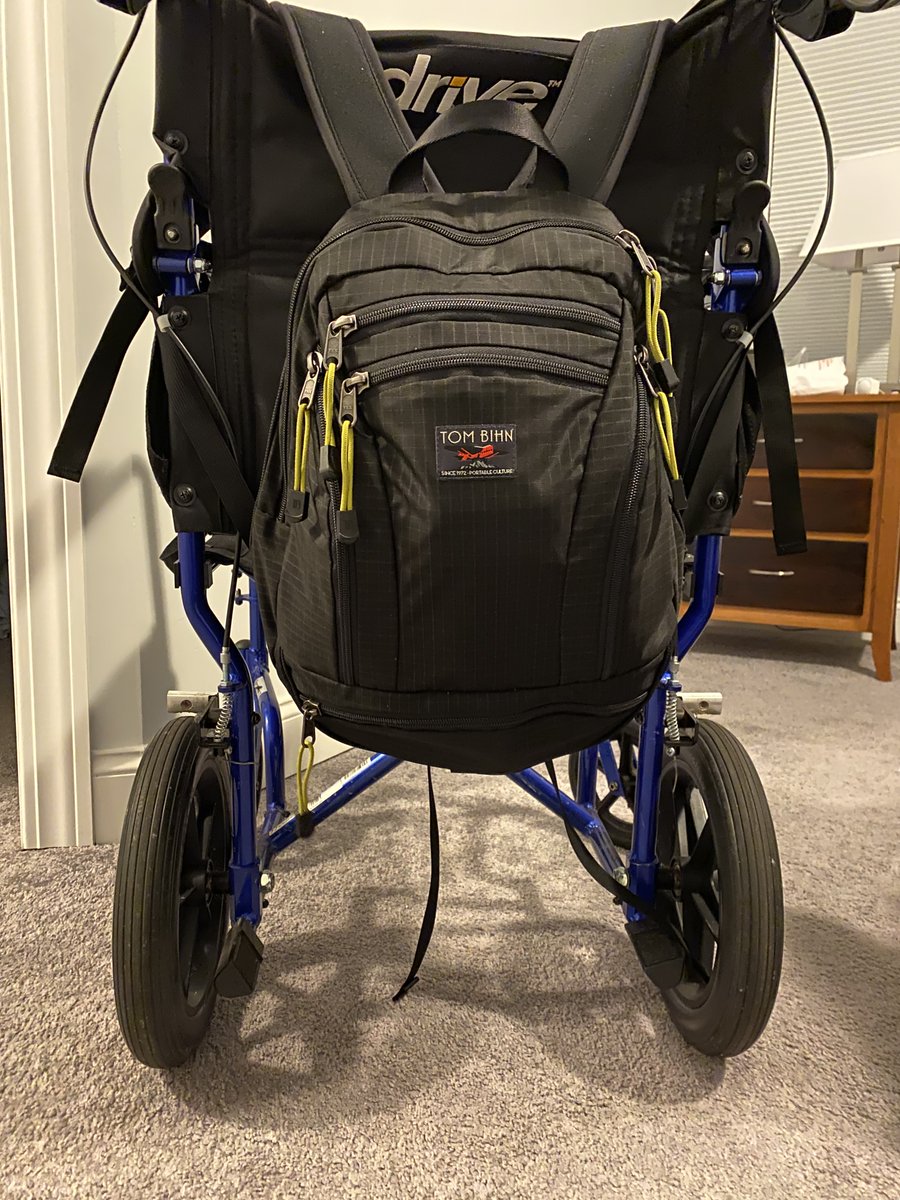 esposj's tweet photo. Upgraded Nora’s #edc kit with a @tombihn #synapse19. We’ve never needed the suction device (#LetsTalkAboutHD), but I’m glad it &amp; everything has its place! I’m happy that the exterior pockets feel very similar to my larger #synapse25 and fit the @EagleCreekHelp quarter cubes fine. https://t.co/l9ACqMBBW4