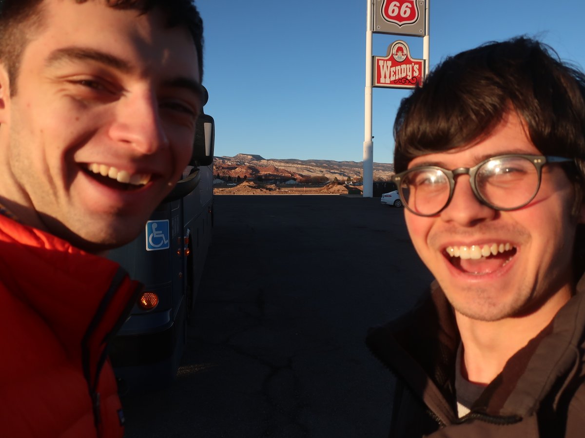 Richfield: a stop scheduled for five minutes that the driver announced we're only going to spend five minutes at! It's a Christmas miracle!