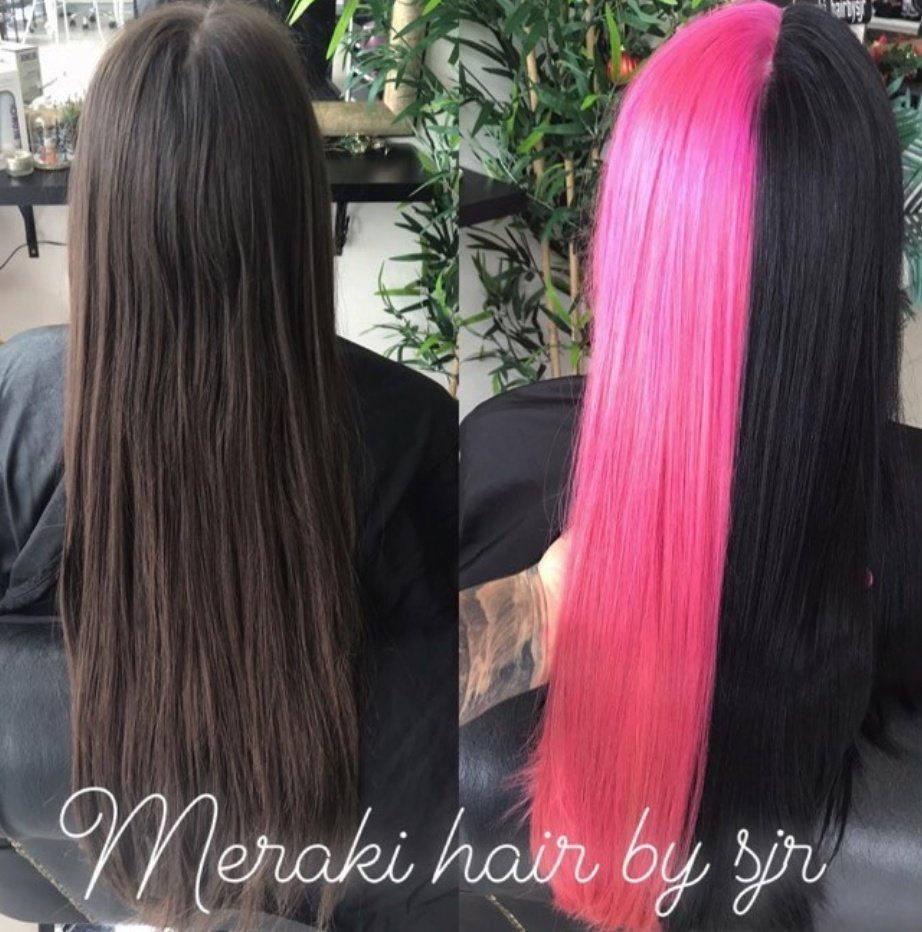 ZoeHogbin's tweet photo. New hair things!
#splithaircolour #splitdyehair #pinkhair https://t.co/PlfciaHE0g