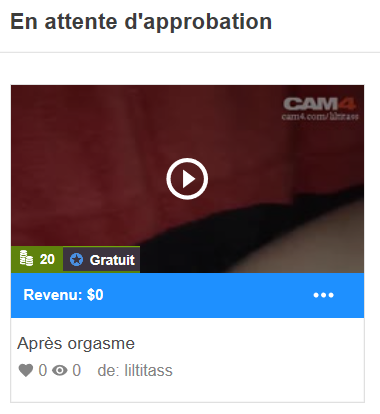 Prochaine vid&eacute;o en attente d'approbation ! 🤓😍😘 https://t.co/Oh6uLWVdmO<a href="/tag/cam4"class="tags"><span>#cam4</span></a>