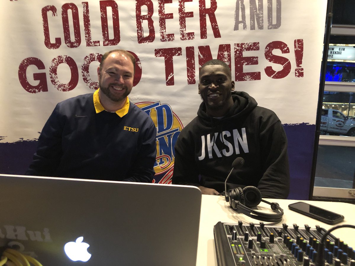 Talking about great teammates, Harlem Globetrotter and former ETSU former star joined the voice of the Bucs Jay Sandos at on coaches show.  AJ has the best won lost record of any pro basketball player.  Don’t think his pro team has ever lost. He is a great ambassador for ETSU