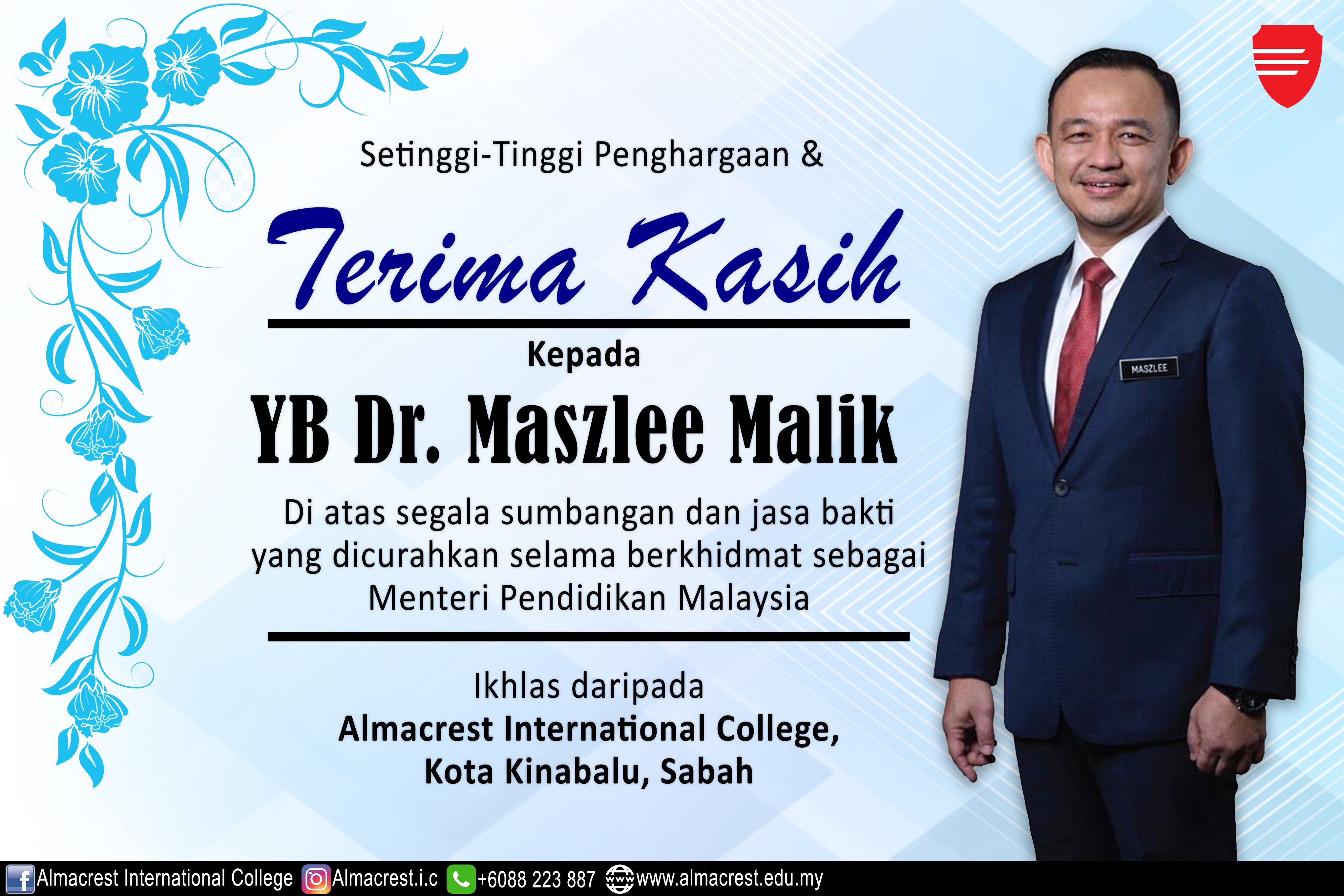 Almacrest International College Aic On Twitter Anak Itik Terenang Renang Air Pasang Tenang Tenangan Budi Sedikit Bila Kan Hilang Itu Menjadi Kenang Kenangan Terima Kasih Yb Dr Maszlee Mantan Menteri Pendidikan Malaysia Atas Khidmat