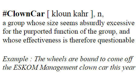 SANS10400's tweet photo. Some good Engineers work at #ESKOM
But a fact's a fact, @Eskom_SA are stuffing it up for all ~60million of us
We discussed engineering terms like #BaseLoadist and #StokvelMicroGrid before - so let's look at a restatement of that usefully appropriate term #ClownCar https://t.co/x50vYLSz4H