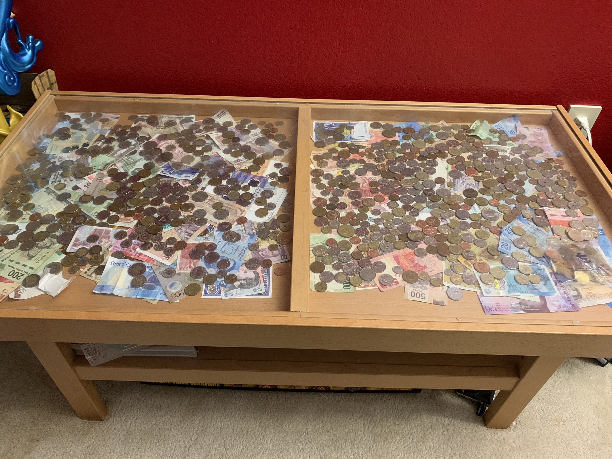 Shadow box on sale coffee table