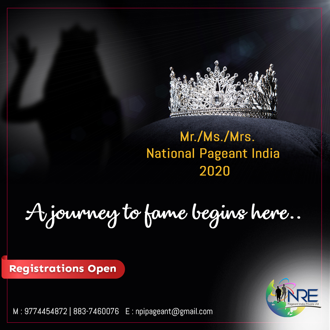 PageantIndia's tweet image. Name and Fame are the most sought-after assets by all. However, these two start their journey at their first step.
National Pageant India-2020 is offering everyone a platform to begin their journey to fame. 
#Register here to imprint your footprint forever.
#pageant #missindia