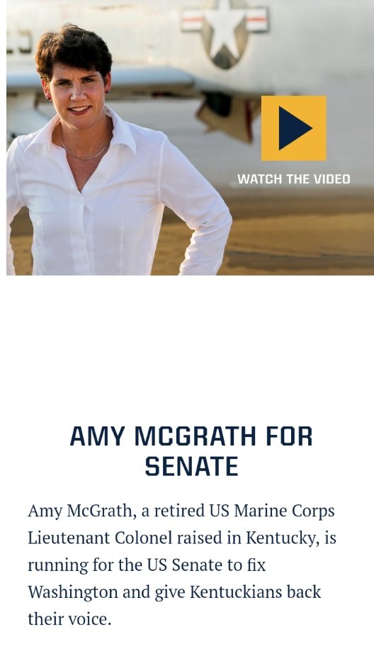 Amy McGrath for Senate - Amy McGrath, a retired US Marine Corps Lieutenant Colonel raised in Kentucky, is running for the US Senate to fix Washington and give Kentuckians back their voice.