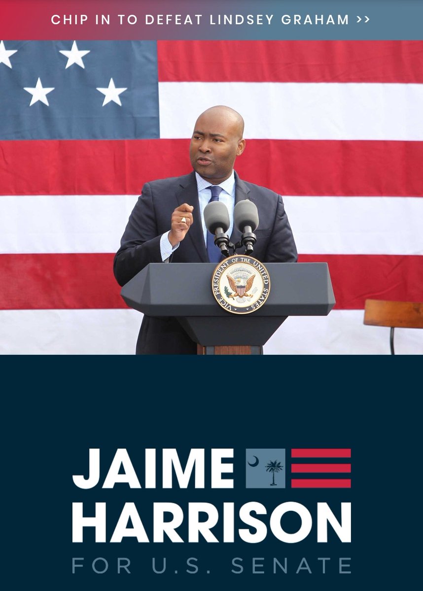 Jaime Harrison for US Senate - Chip in to defeat Lindsey Graham.