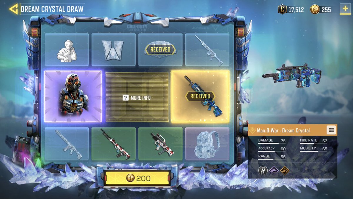 aruljain2102's tweet photo. @ParkerTheSlayer Hey, are the odds for this new crate increased? Cause I just spent £5 and got this on my second pull. https://t.co/W3kZdjvfye