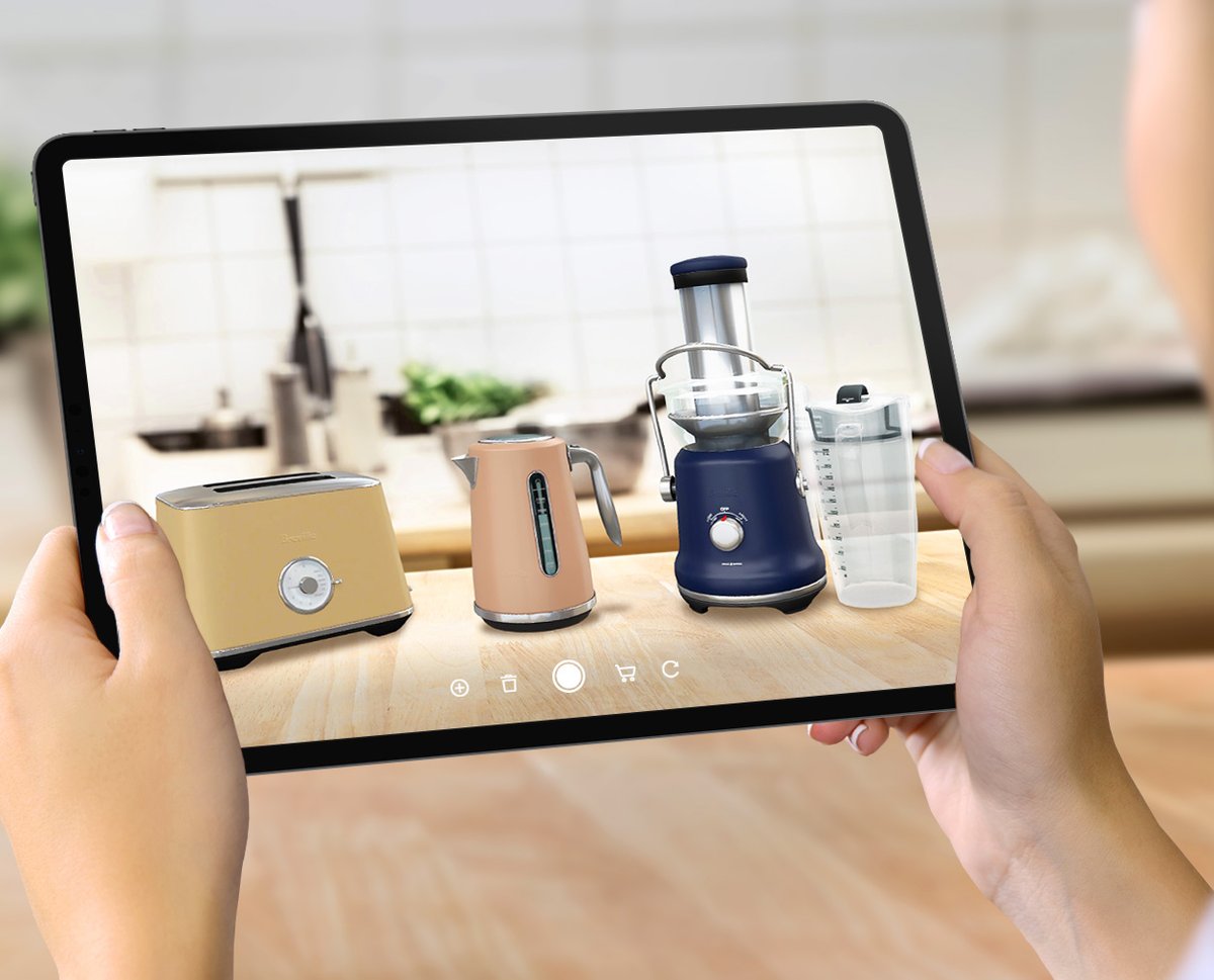 Augmented Reality opens up the possibility to see any product in your home in any color. Breville AR allows you to find the perfect kitchen appliances and match your style with exciting new colors. inhaabit.com/breville-ar-in… #augmentedreality #ar #breville #design #colors #kitchen