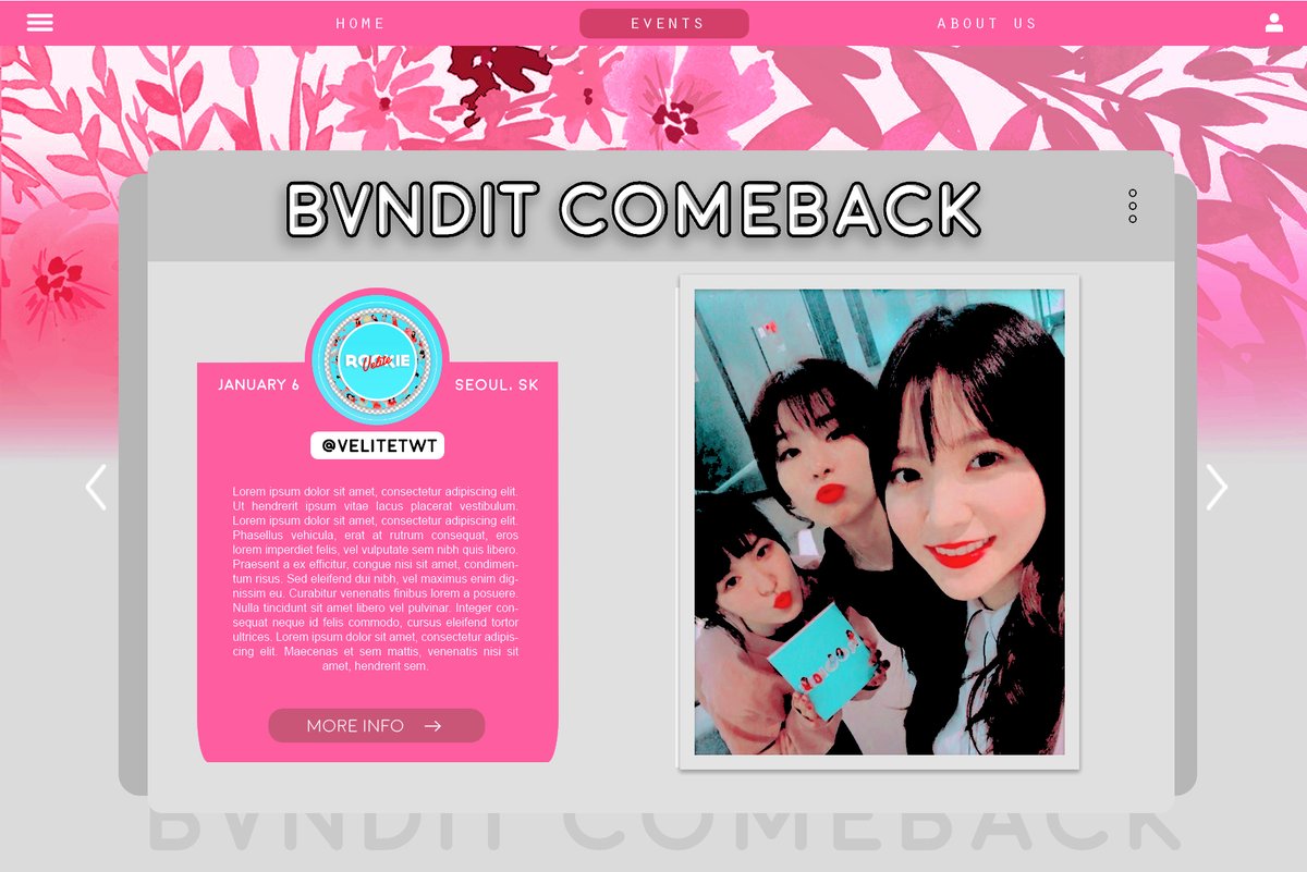 velitetwt's tweet photo. ⠀ 🛸 ⃗ чour * supᥱr ♡% . .rookıᥱs ⃕𝐇𝐀𝐏𝐏𝐈禧𝐍𝐄𝐒𝐒 ¡! ᥕᥱ ᥲrᥱ﹫𝒗𝒆𝒍𝒊𝒕𝒆 ›
⠀ ⠀· #DRAMATICB 𖤍 #BVTCB
3/5: Kanna, Rowena y Jelly se encuentran muy contentas de poder acompañar a las hermosas chicas de BVNDIT en su esperado comeback. Les deseamos mucha suerte. https://t.co/hGqF6hjegX
