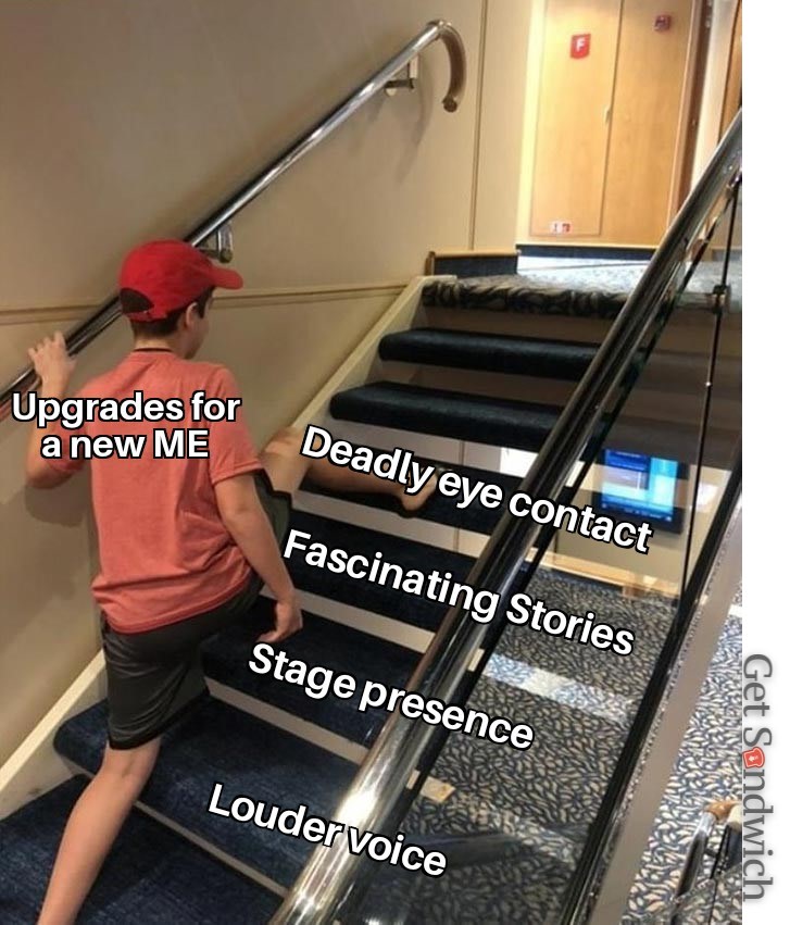 GetSandwich's tweet photo. A new ME for a new year 🎉 
.
.
.
.
.
#presentationskills #publicspeaking #coaching #toastmasters #confidence #leadership #presentation #powerpoint #meme https://t.co/IQTooPPBn5