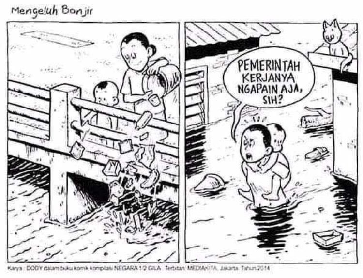 Gambar Kartun Buang Sampah - retorika