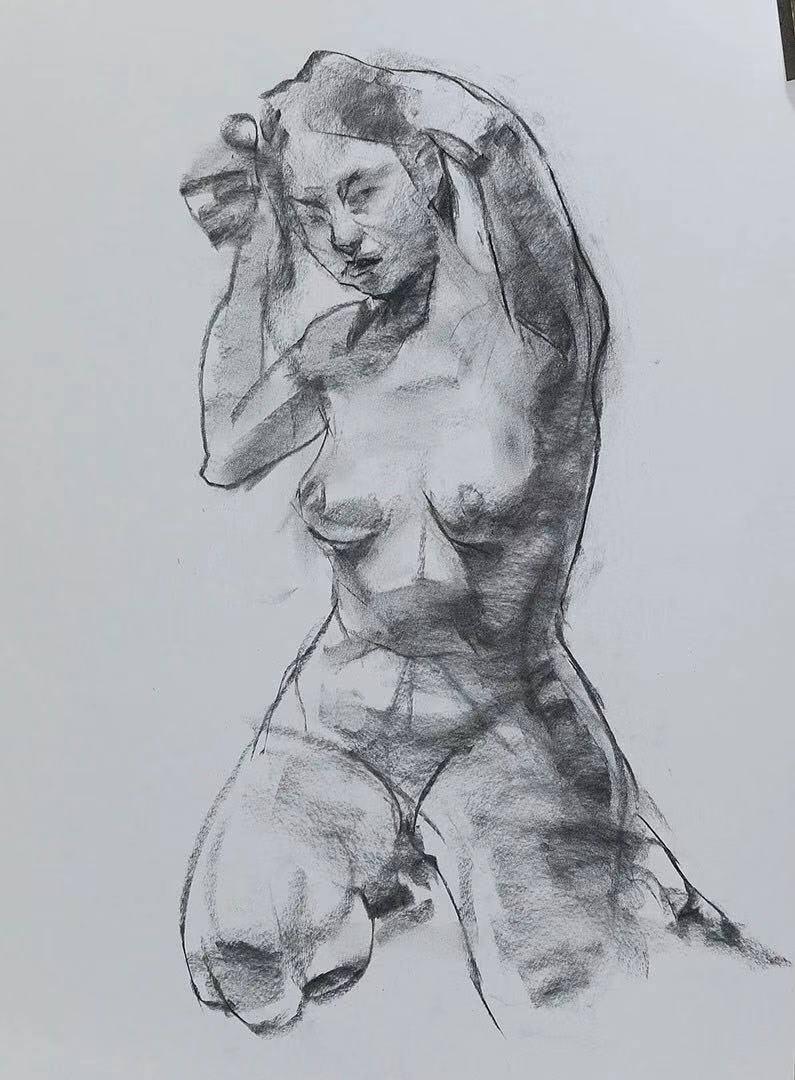 hanscwu1212's tweet photo. 15 min pose, Charcoal on paper @ Studio “bench time Drawing Lab” Taipei.
#lifedrawing #reillymethod #tonaldrawing #figuredrawing #drawingdemo #jmartinstudio #artstagram #art #artwork #instaart #instaartist #realism #drawingfigure #drawingnude #drawing #fineart #nudemodel https://t.co/5T2jTIo3hC