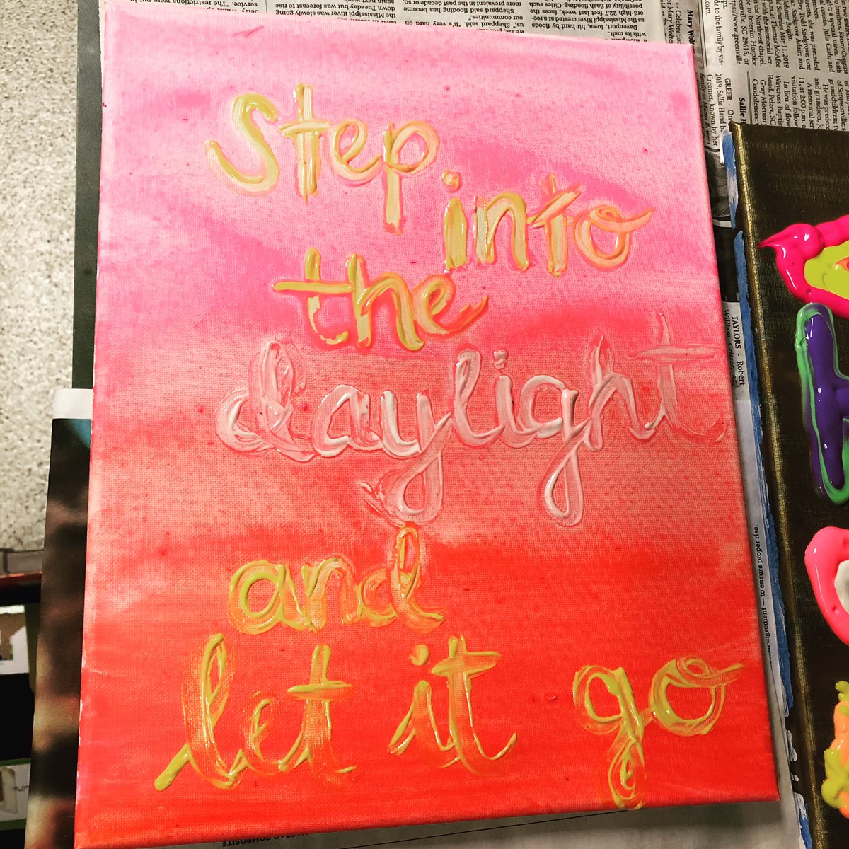 swift13teacher's tweet photo. We painted things in class today and shocker - I painted @taylorswift13 lyrics. 😍 #nobodyisshocked @taylornation13 https://t.co/ebtuaDQ2Uc