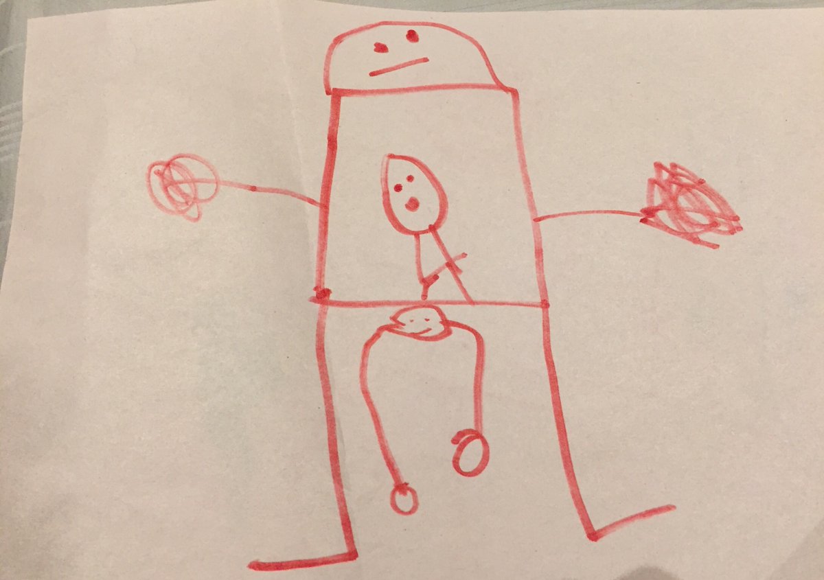 norahkot's tweet photo. 5 y/o: this is a picture of me waiting in your tummy while my brother got cut out and got ‘bornded’ 😬🤷♀️🙌🏻 🔪
**They’re two years apart. That’s a long wait. #gestating #accuratefacialexpressions https://t.co/LrMwFVOZxi
