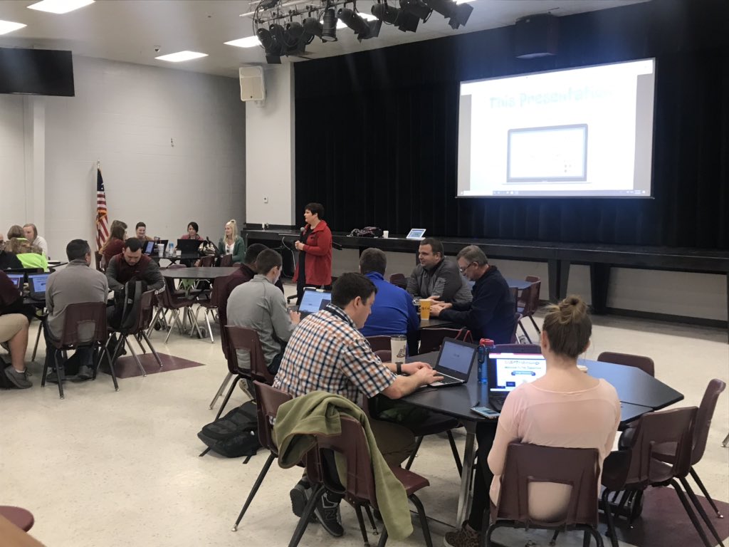 BaileyJCotton's tweet photo. Incredible day of PD at our HSD Google Boot Camp! Thanks to @B_OutoftheBox and the rest of the team @friEdTechnology! #greatday #professionaldevelopment #GoogleEDU https://t.co/ZHtiQgbsq1