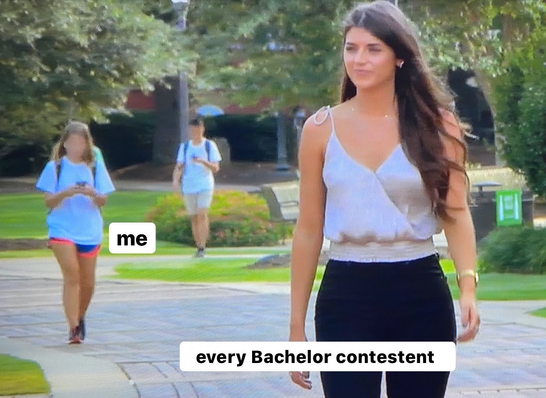 jessbensontv's tweet photo. me vs. every #TheBachelor contestant ever https://t.co/Hf412wAy6N