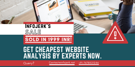 info_jerk's tweet photo. Infojerk's Sale
Sold in 1999 INR
Get Cheapest Website Analysis By Experts Now!
For More Info:
+91-7678521246
or
Contact@infojerk.net
.
.
.
#infojerkmarketing #infojerk #Remarketing #SearchEngineMarketing #digitalmarketing #digitalmarketingexpert #digitalmarketingtraining https://t.co/iFC2MvHc3l