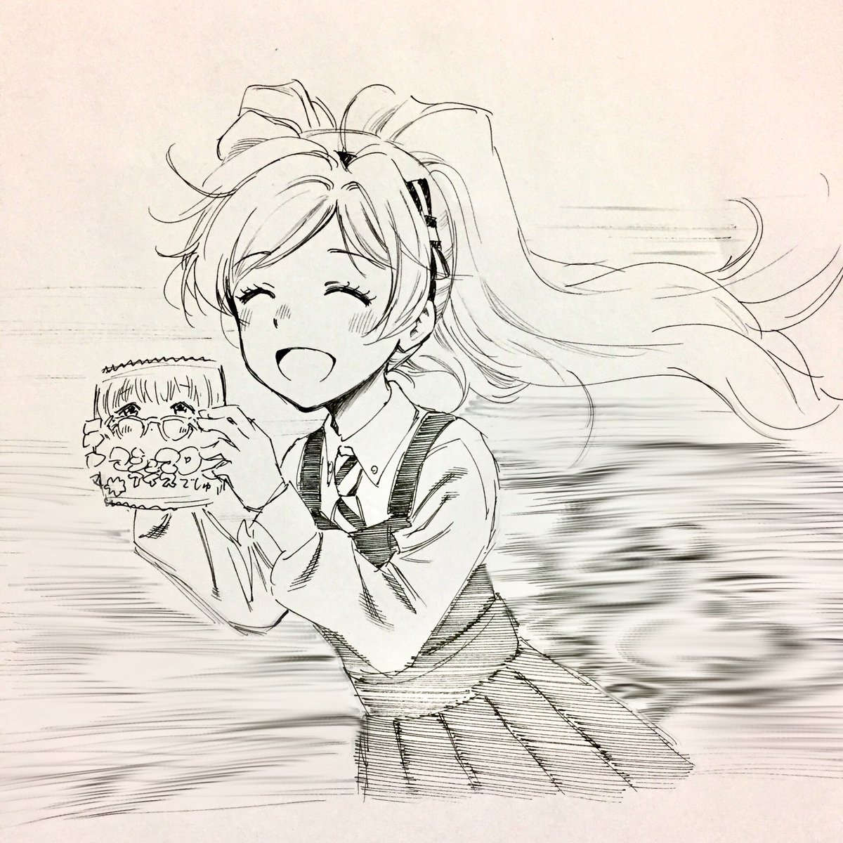 エミリー琴葉紬紬のチューチュートレインください(お題)、ジャージ姿で蜂に追いかけられる紬(お題)、マシュマロアイスでしゅというアイスが発売された時に描いたまつりとエミリー、角が多い桃子 