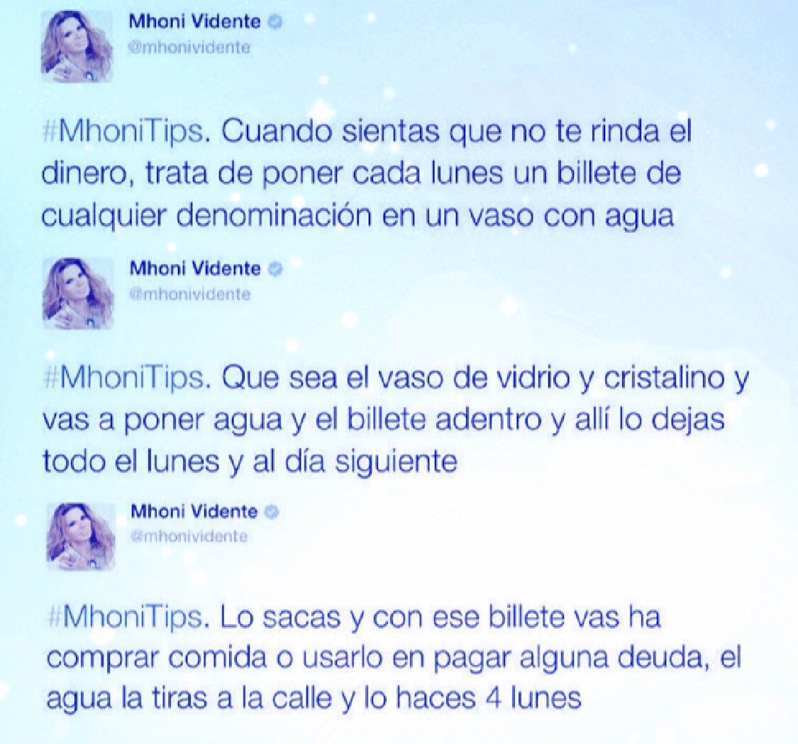 Liz222828's tweet photo. Excelente #MhoniTips 🥰❤️que #LaReinaDeLasPredicciones @mhonividente NosRecomienda ParaMejorarNuestraEconomíaYQue NosRindaNuestro💰RecuerdenQue SeHaceCada #Lunes Por4️⃣Semanas Seguidas💕
YoYaHiceElMío🙏🏻
YUstedes @ClubMhoniFans ?
SúperFácil yEfectivo
#DiaDeReyes
#PrimerLunesDelAño https://t.co/BryUWTYIeq