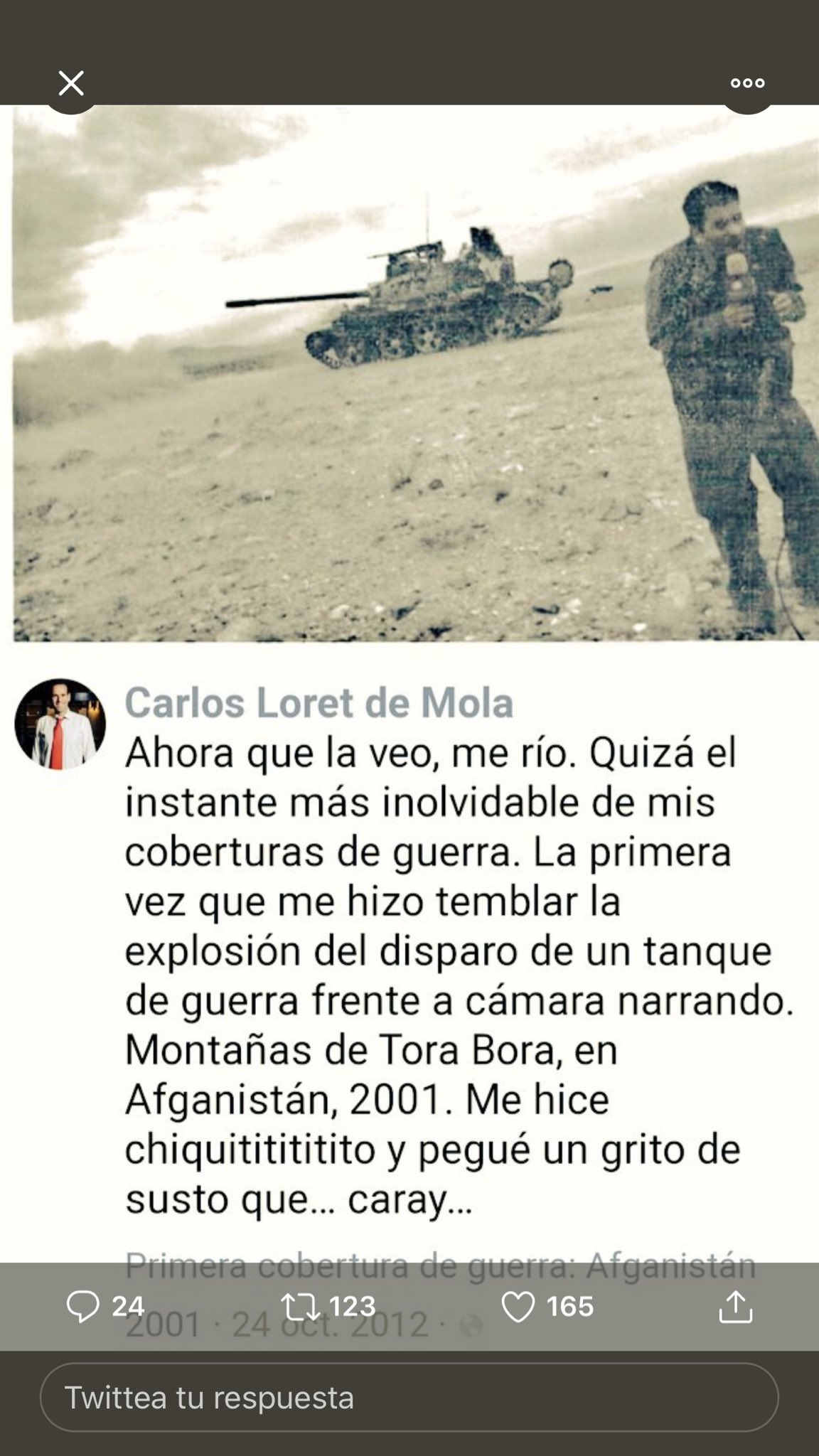 epigmenio ibarra Twitterissä: "Los montajes también se producen en la guerra..”Valientes corresponsales” se disfrazan de soldados y dicen “espantarse” como un gesto de sinceridad estando de pie sin protección y cuando un