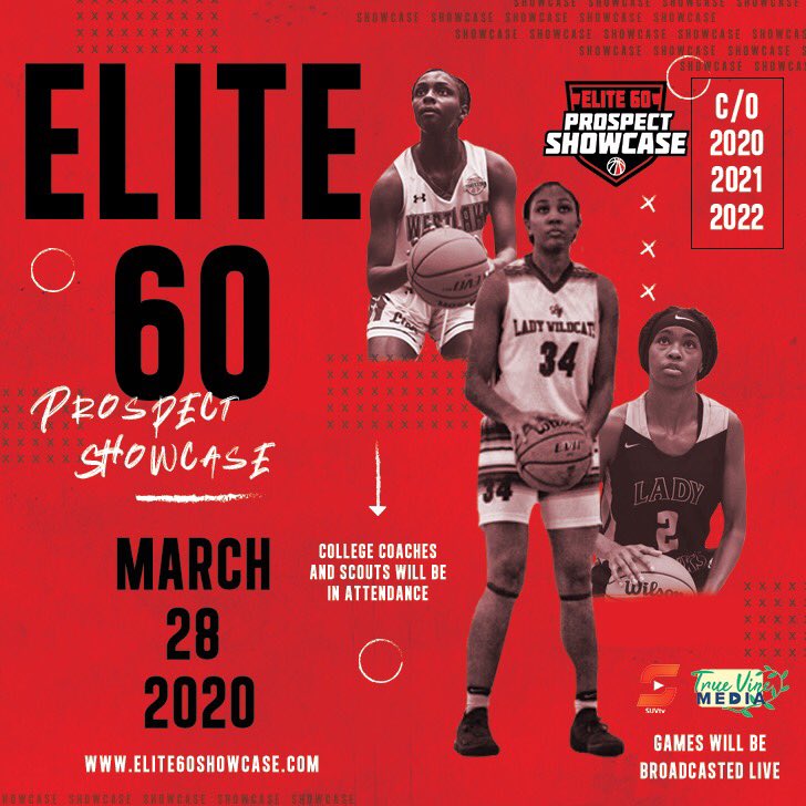 elite60showcase's tweet photo. ELITE 60 PROSPECT SHOWCASE .
📌Class of 2020, 2021, &amp; 2022
-College Coaches ✔️
-Games Broadcasted Live✔️
-Increase Recruitment Opportunities‼️
@SUVtv 
@nextlevelscouting 
@hoopnationharp
@tvmedia15 
@bucketreel_ 
@ngshoops https://t.co/GhAeh5beOe