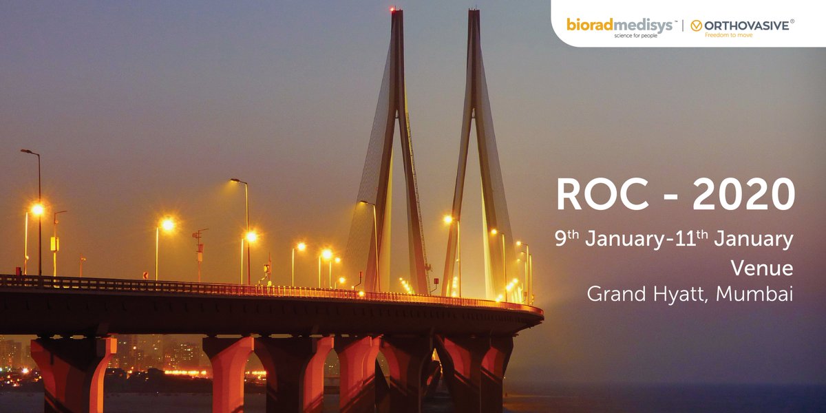 biorad_medisys's tweet photo. We are attending the Eighteenth Winter Meeting of Ranawat Orthopaedic Conference (ROC)in Mumbai from 9th-11th Jan 2020. Who will we be seeing us there?
#Kneeimplants #hipimplants #TKR #jointreplacement #kneecap #stem #patella #Orthovasive #medtech https://t.co/DlNqYeNwBf