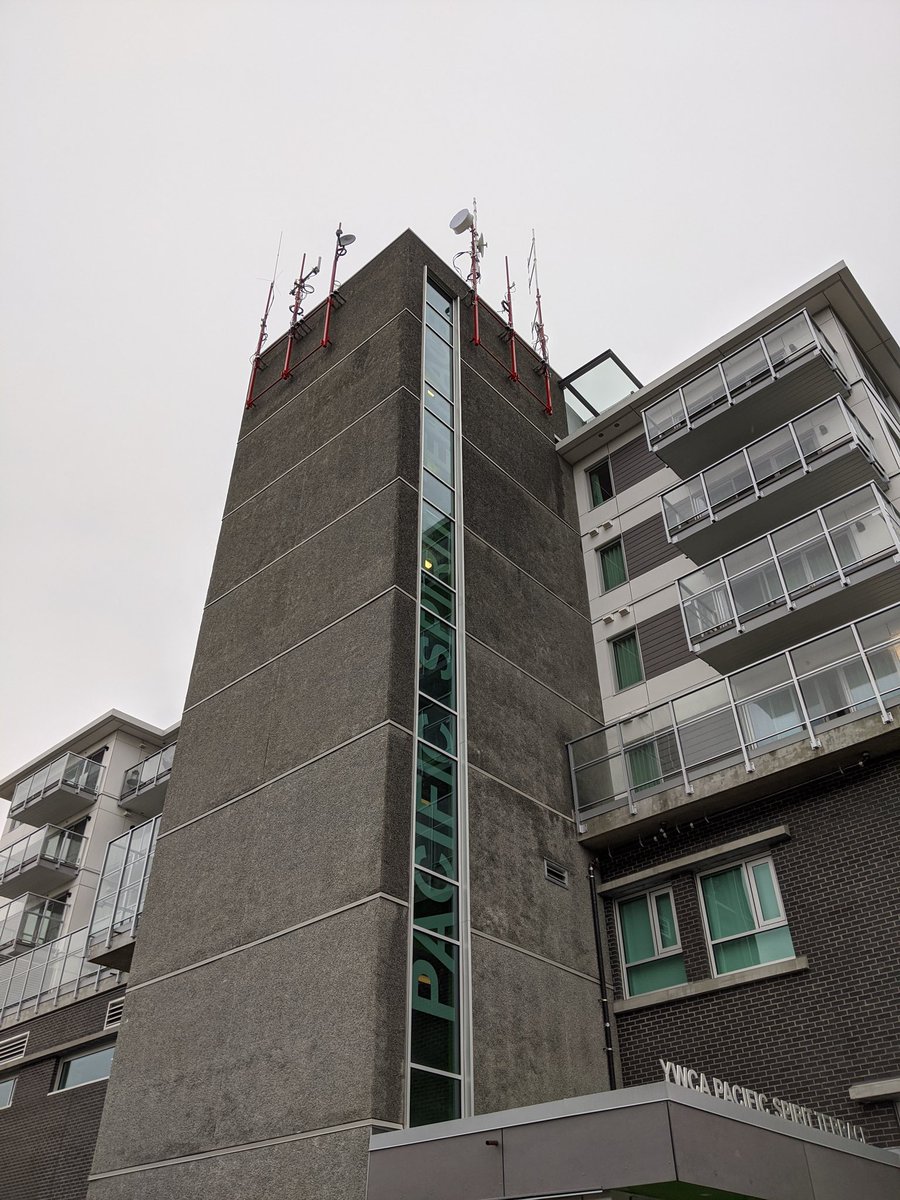 Four new #AmateurRadio antennas from VHF to Microwave went up on the amazing new VF&amp;RS #Firehall5 to enhance VECTOR #EmComm capabilities. Thanks <a href="/DeputyTMoore/">Deputy Chief Tyler Moore</a>! #GoodPartnerships